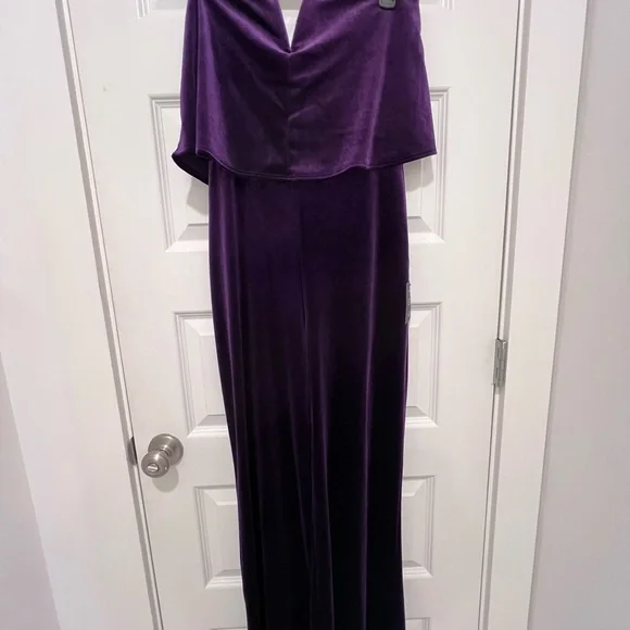 Lulu's Purple Cowl Neck Jumpsuit for Cocktail - Picture 1 of 7